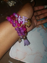 Load image into Gallery viewer, 3 piece beaded bracelets with charms