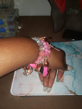Load image into Gallery viewer, 3 piece beaded bracelets with charms