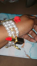 Load and play video in Gallery viewer, 3 piece beaded bracelets with charms
