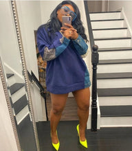 Load image into Gallery viewer, Denim Sweater dress

