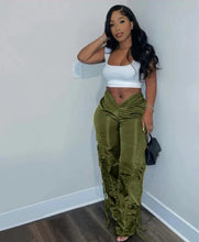 Load image into Gallery viewer, &quot;Tied Down&quot; low waist pants
